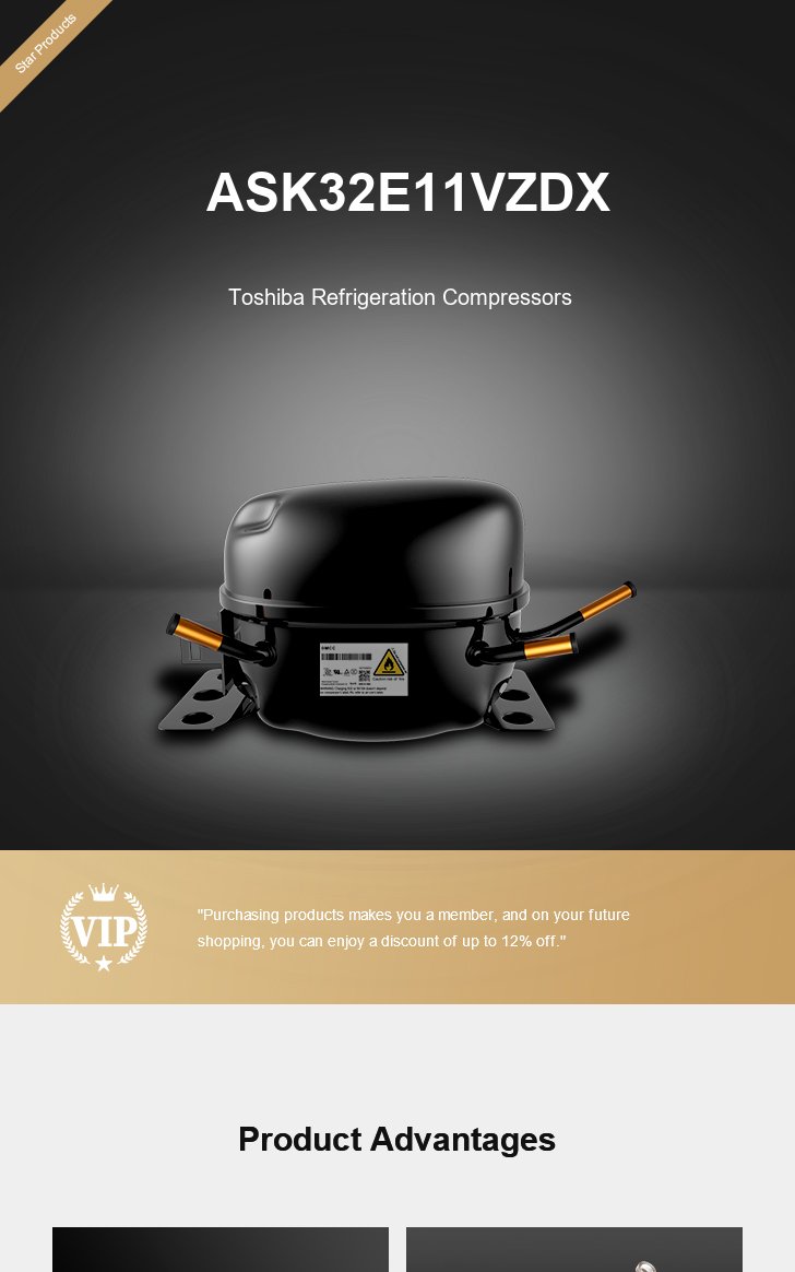 Toshiba Compressor ASK32E11VZDX, technical parameters pdf, structure diagram